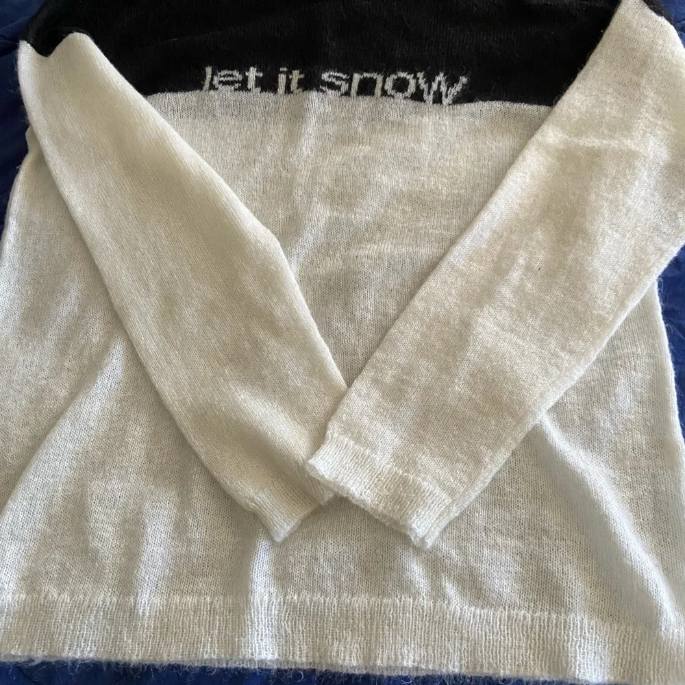 Sundance Black and White Crew Neck Sweater - Picture 2 of 4